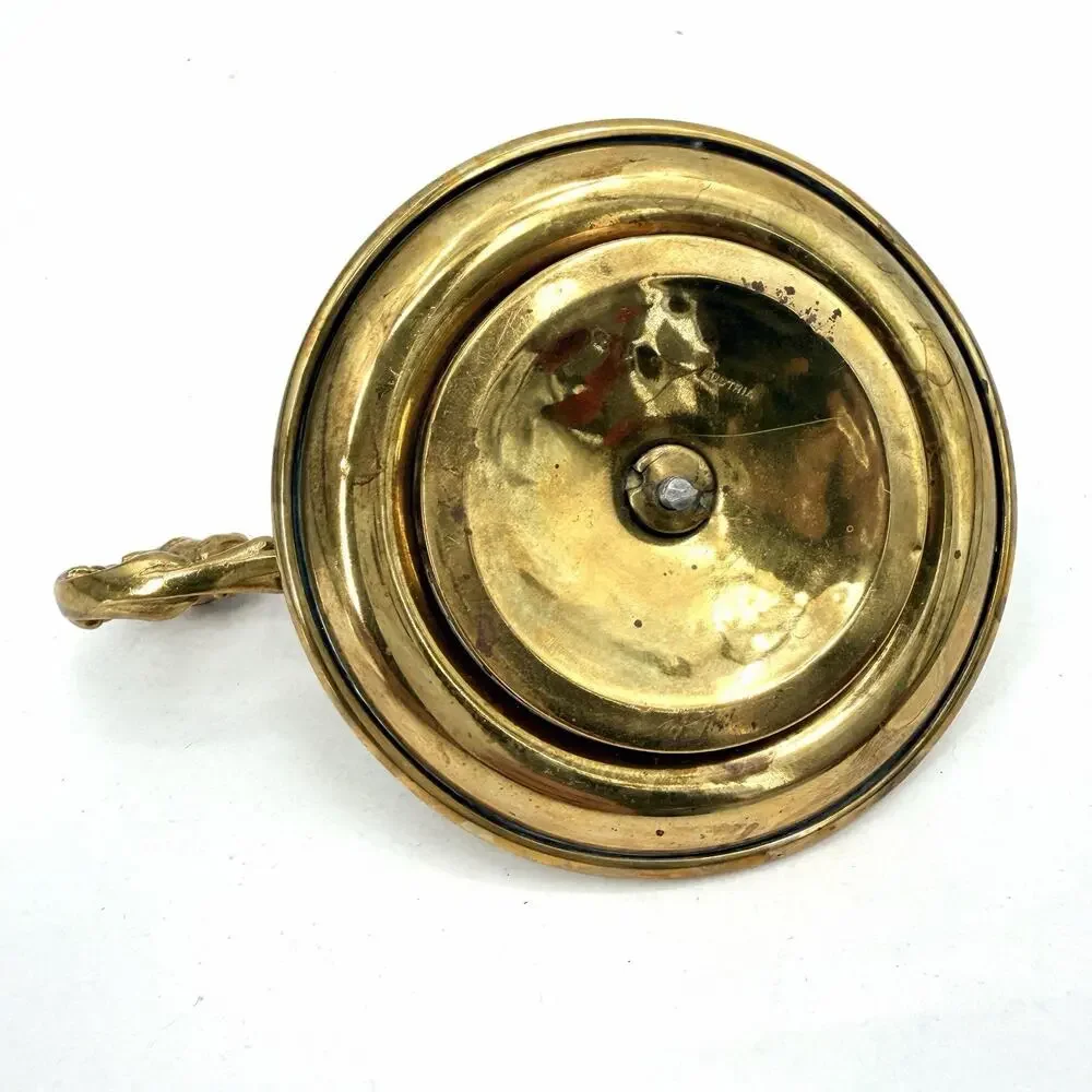 Vintage Brass Finger Loop Chamber Taper Candlestick Holder Dragon Design